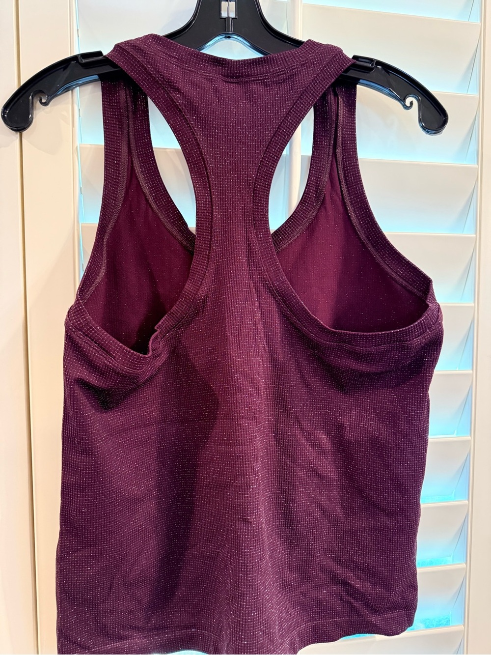 Athleta Ribbed Racerback Tank Top - Plum/Silver - Picture 4 of 4
